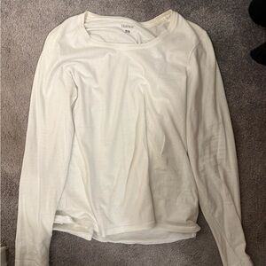 Hanes Women's Cream Long Sleeve Tee